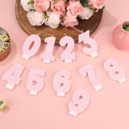 Pink Number One Birthday Candles, Romantic Cake Glitter Pink Number 1st Candles Anniversary Cake First Topper Decoration Cute Birthday Party Supplies for Wedding Anniversary Celebration Supplies (1)