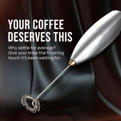 Zulay Kitchen Powerful Milk Frother Wand With Duracell Batteries - Ultra Fast Handheld Drink Mixer - Electric Whisk Foam Maker for Coffee, Lattes, Cappuccino & Matcha - Z1 Motor - Black - Colors D