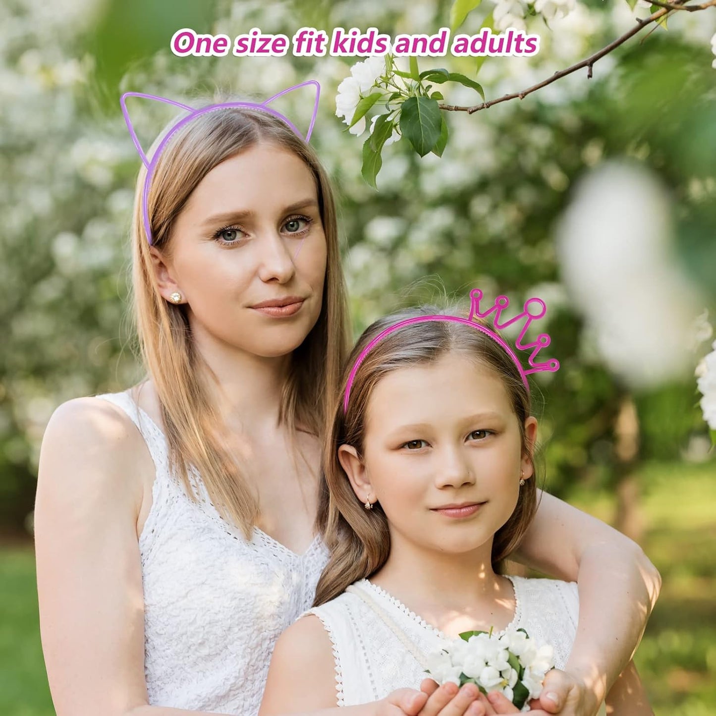 ZIRICHER 6 Colors Glow in the Dark Headbands, Plastic Light Up Hair Band Crowns Luminous Headband For Girls Party Headbands