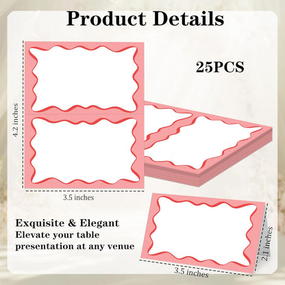 Mermaid Place Cards for Table Setting, 2 x 3.5" Escort Cards, 25 Under The Sea Tent Cards Food Label for Dinner Party, Wedding, Bridal Shower, Baby Shower, Birthday Party Supplies