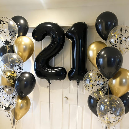Silver Confetti Balloons 12 inch, Clear Latex Balloon 50pcs Party Balloons for Wedding Bridal Shower Engagement Graduation Birthday Party Decorations