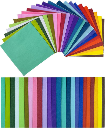 24 colors Cocktail Napkins 5 * 5inch disposable Beverage Napkin paper for Cocktail, Wedding, Dinner，Brithday Party Dessert Wine Paper Napkins（ 120 Count）