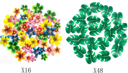 Weraru 58Pcs Edible Butterfly and Flowers Cake Topper Cupcake Toppers Wedding Themed Party Birthday Cake Decoration Mixed Size & Colour