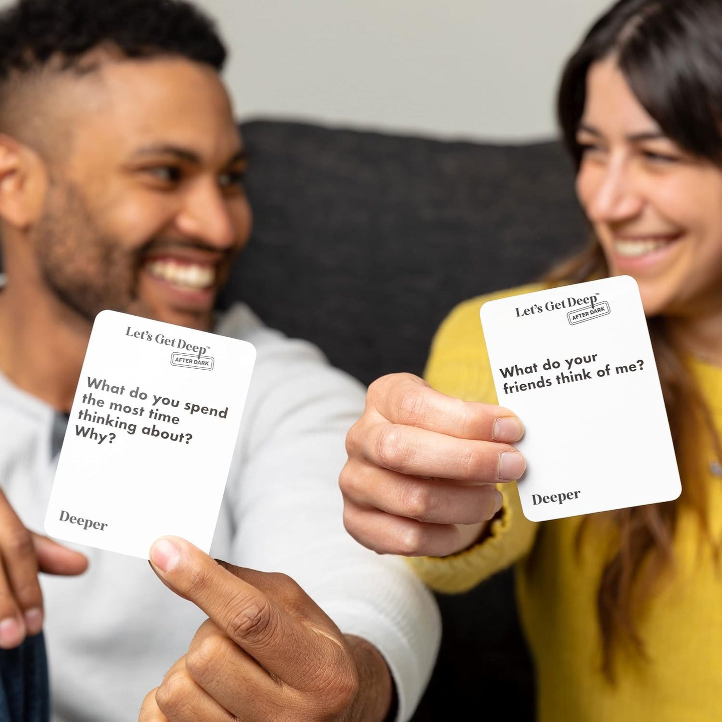 Let's Get Deep: Friends Edition by Relatable, Fun Group Card Game, Easy Adult Game for Game Night, Perfect for Party Games with Friends, Includes 400 Question Cards, Three Increasingly Personal Levels