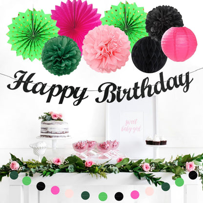Champagne-Gold Beige Fall Boho Birthday Party-Decorations - 21pcs Autumn Neutral Retro Happy Banner,Girl One Sweet Peach Paper Streamers Lanterns,Tissue Pom Poms Fan,Rustic Backdrop Decor Huglony