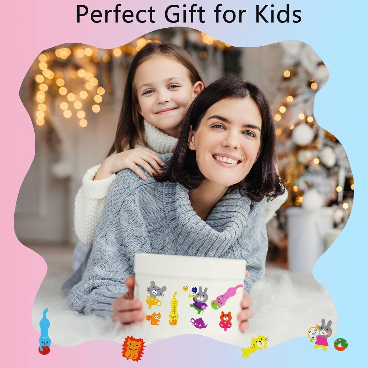 24 Sheets(500+) 3D Puffy Stickers for Toddlers Kids, Bulk Preschool Sticker Sheets for Reward, Craft, Scrapbooking Including Animal, Fruits, Dinosaurs, Fish and More