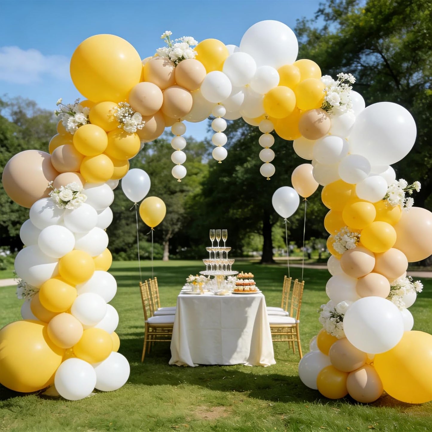 AXHJ Balloon Arch Kit, 7.4FT High&10FT Wide Adjustable Glass Fiber Balloon Arch Stand Frame with Bases and Water Bag DIY Party Wedding Birthday Baby Shower Decorations, Black