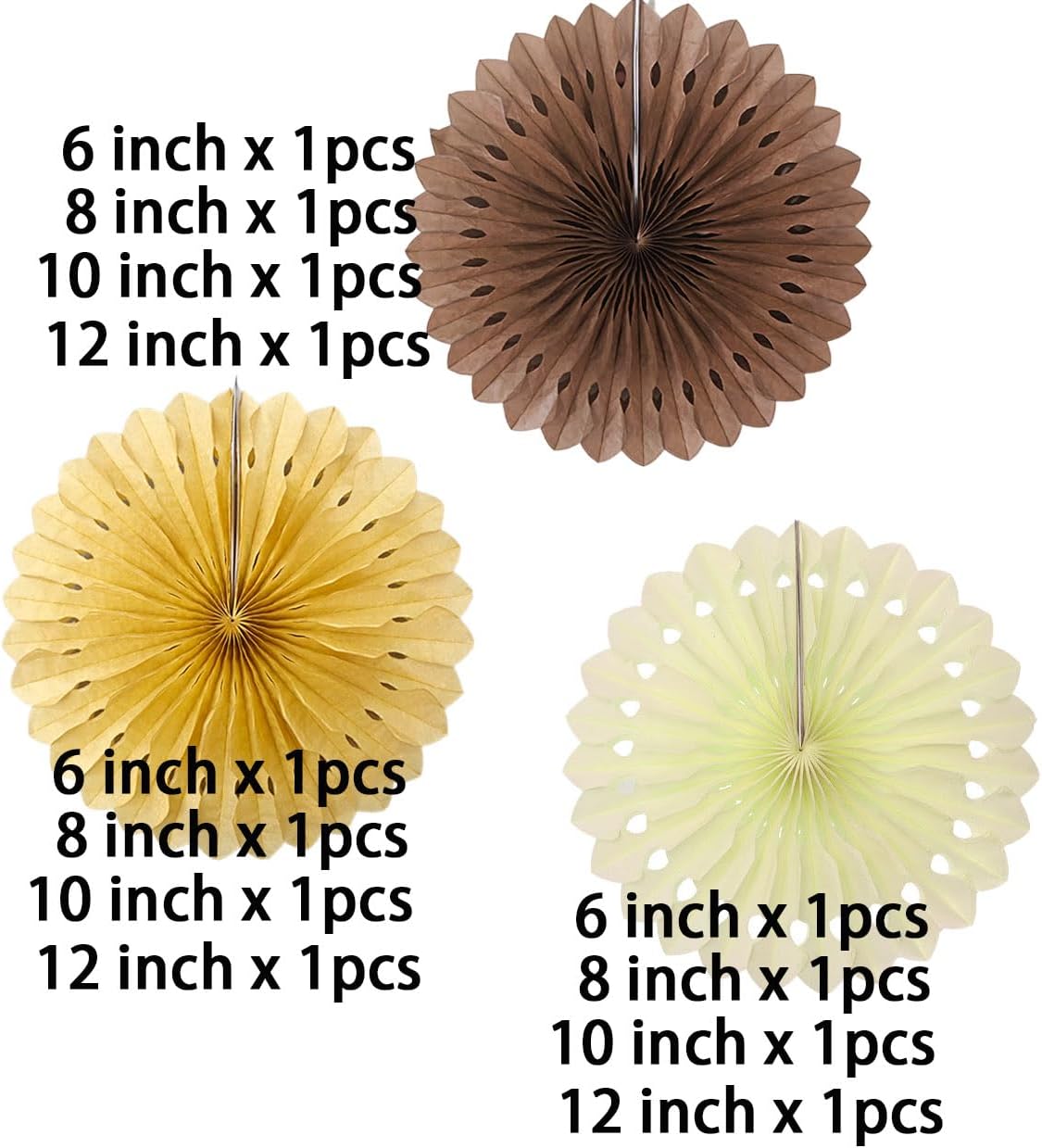 12PCS Colourful Paper Fans Party Decorations,Rainbow Hanging Ceiling Honeycomb Round Tissue Paper Fans for Mexican Engagement Fiesta Cinco De Mayo Party Decorations