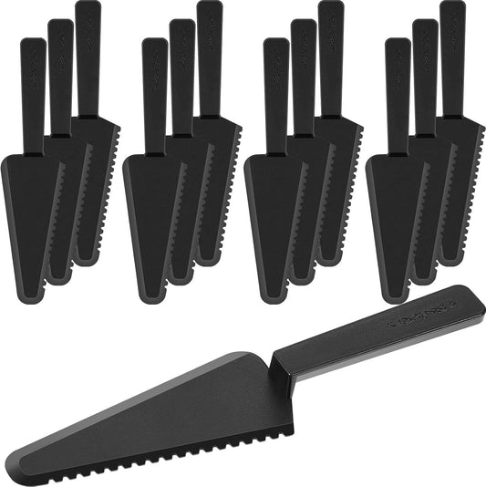 Suclain 50 Pieces Clear Disposable Cake Knife Bulk for Wedding Party 9.1 Inch Plastic Cake Server Cutting Plastic Spatula Knives Pie Pizza Pastry Slicer Serving Utensils for Kitchen