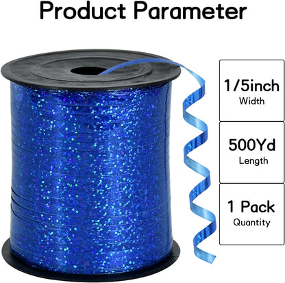 BEISHIDA 500 Yards Red Ribbon Crimped Curling, Balloon String Shiny Metallic Roll for Gift Wrapping Ribbon for Birthday Valentines Day Wedding Mother's Day Party Decorations