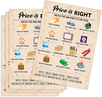 QUPT 40th Birthday Party Games, Movies in 1986 Games, Birthday Party Supplies for Adults, Fun 1986s Party Game，Pack of 30 Cards