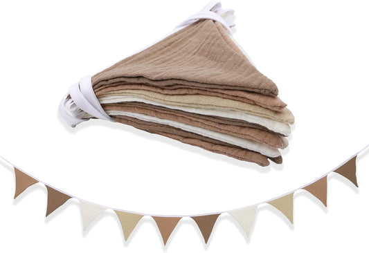 Pennant Banner Flags,Infant and toddler room decoration pennant,for Nursery Decor Baby Birthday Boho Wedding Shower Party Event (Colorful Green Banner)