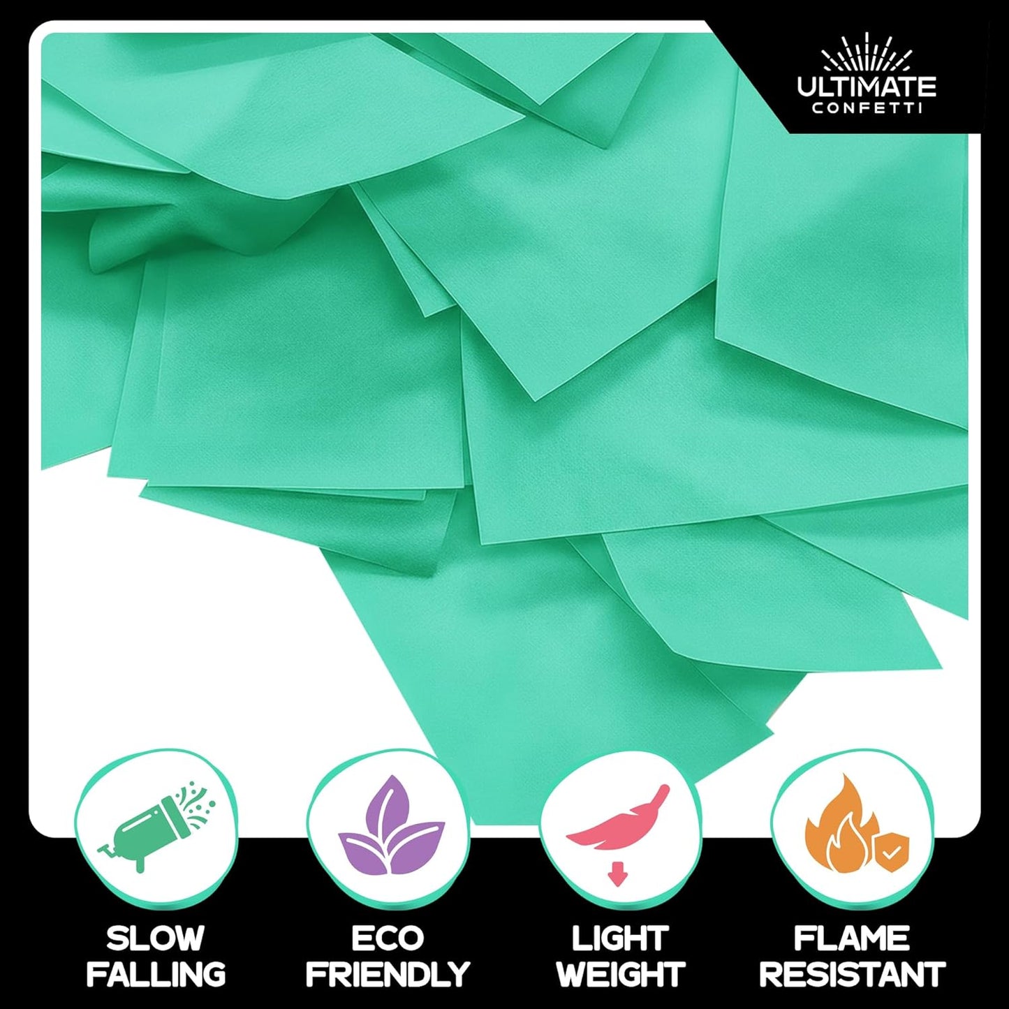 Ultimate Confetti, Multicolor Biodegradable Confetti - Rectangular Fluttering Tissue Paper Confetti for Cannon and Launcher use - Best for Holidays, Birthday, Wedding, and Parties - 1 lb, 16 oz