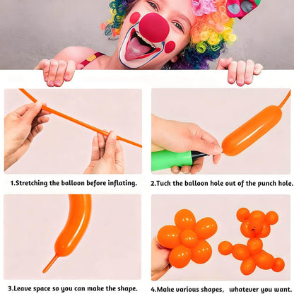 260 Balloons Clear, Thickening Long Balloons for Tying Arch, Twisting Latex Animals Magic Modeling Skinny Birthday Balloon for Kid‘s Party Wedding Decoartion Supply 100pcs
