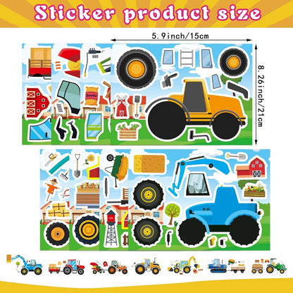 24 PCS Fairy Stickers for Kids, Make a Face Sticker with 8 Unique Designs Fairy, Frog, Mushroom, Make Your Own Stickers for Girls Birthday Party Favors, Goodie Bags, DIY Crafts