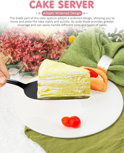 13-Inch Premium Cake Cutting Set for wedding，Exquisite Cake Knife and Server Set with Serrated Design, Ideal for Pastries, Pies, and Desserts (Silver)