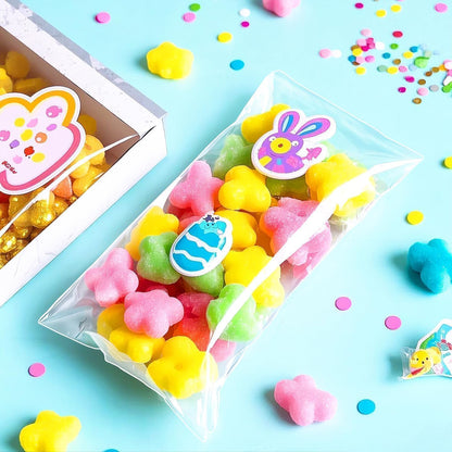 PigPotParty Cookie Bags 4''x 6", 100 Pcs Self Sealing Cellophane Treat Bags, Small Clear Plastic Goodie Bag for Gift, Snack, Party Favor, Candy