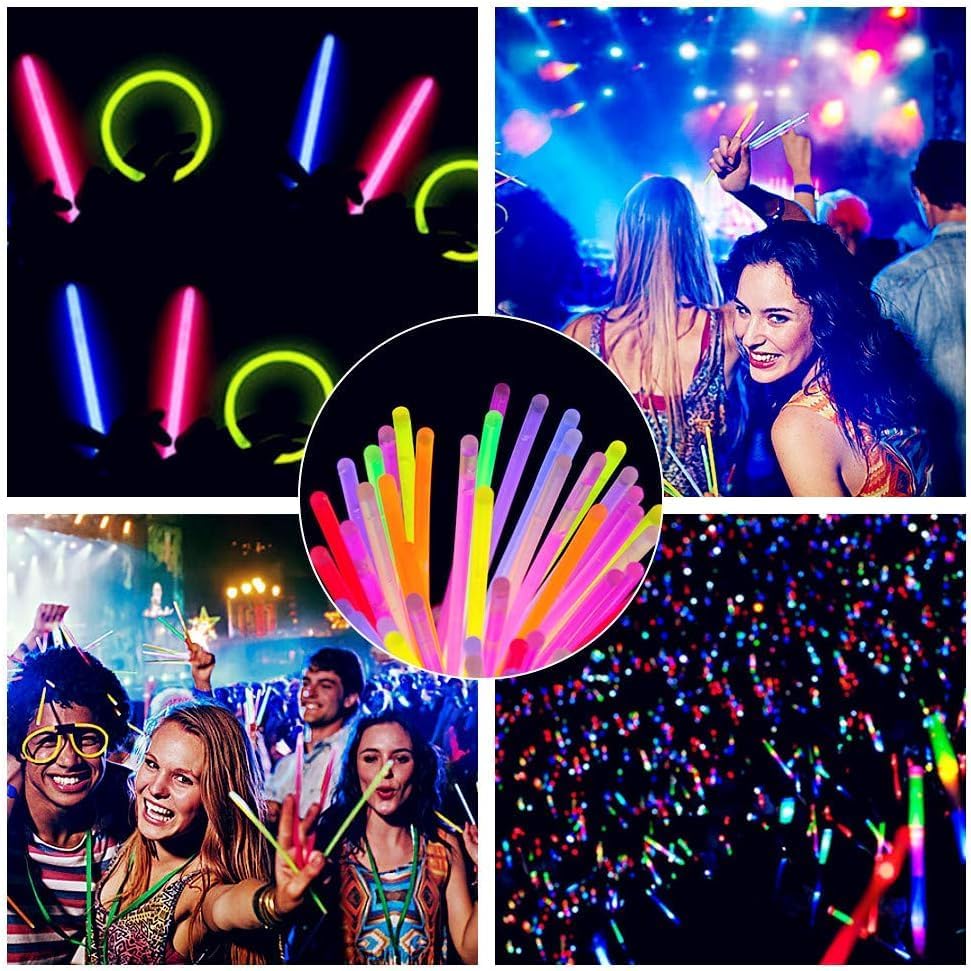 Glow Fever Glow Sticks 100pk Premium Glow In The Dark Light Up with Lanyards, For Party Supplies, Party Favors, Birthday, Halloween, Super Bright, Lasts Up to 12 hrs