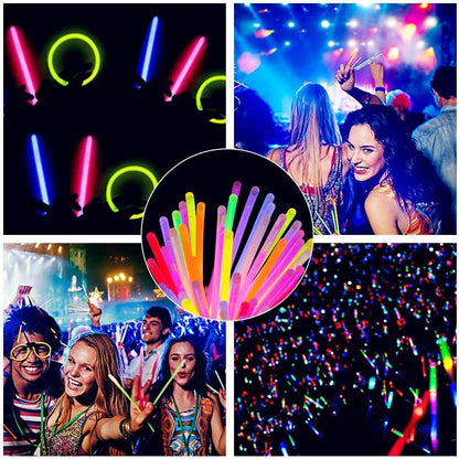 Glow Fever Glow Sticks 100pk Premium Glow In The Dark Light Up with Lanyards, For Party Supplies, Party Favors, Birthday, Halloween, Super Bright, Lasts Up to 12 hrs