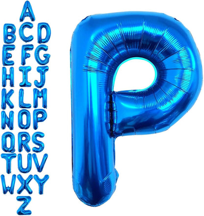 40 Inch Blue Letter A Balloons, DIY Phrase Foil Alphabet Letter A Balloons DIY Word A Banner for Birthday Anniversary Celebration Graduation Party Supplies Decoration
