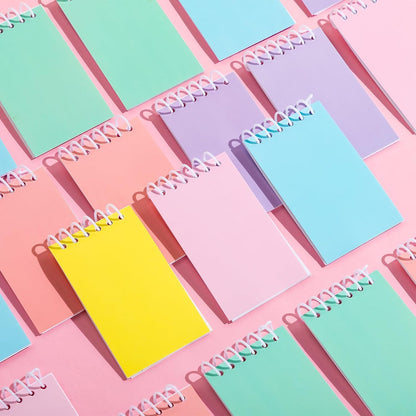 Resurhang 30 Pcs Mini Pastel Notepads Back to School Gift Rainbow Pocket Notebooks Bulk Colorful Notepads for Birthday Party Favors Spring Easter Classroom Office Supplies Paper Pads, 2.4 x 4 Inch