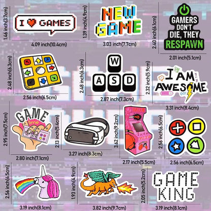 QTL Neon Stickers for Teens & Students Prizes, Waterproof Vinyl Party Favor Stickers, School Rewards, Water Bottle and Laptop, 50PCS - Colors B