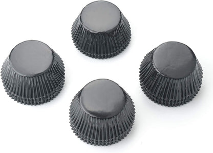 Gifbera White Metallic Foil Cupcake Liners Standard Size Baking Cups, 200-Count