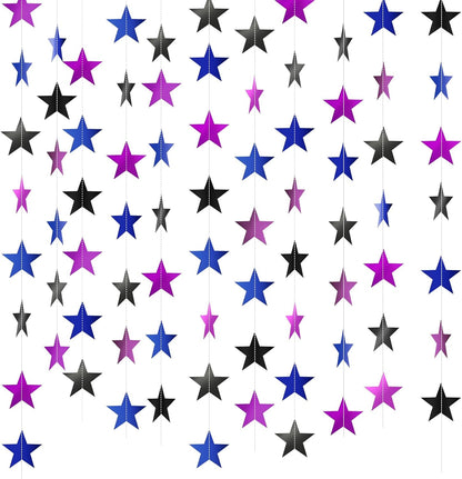 Patelai Glitter Star Garland Banner 2026 Graduation Decor 130 Feet Star Hanging Banner Twinkle Backdrop for Party Birthday Classroom Wedding Supplies(Gold)