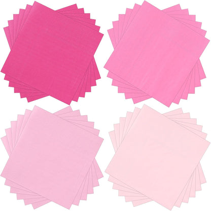 Layhit 100 Pcs Cocktail Napkins Disposable Beverage Napkins Square Paper Dessert Tissue for Wedding Birthday Celebration Party Supplies(Brown Series,5 x 5 Inch)