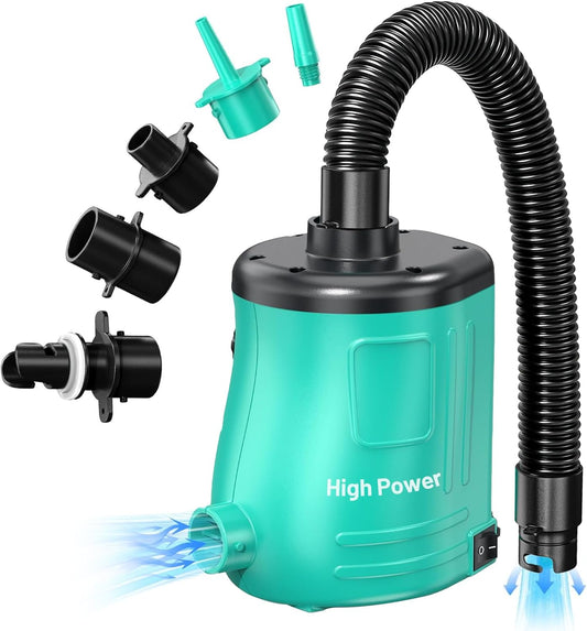 MAACOULD Electric Air Pump for Inflatables: Air Mattress Pump for Balloons Pool Floats Boat for Quick-Fill Inflator/Deflator - 400W 110V AC Inflatable for Gender Reveal Celebration Party Outdoor Home