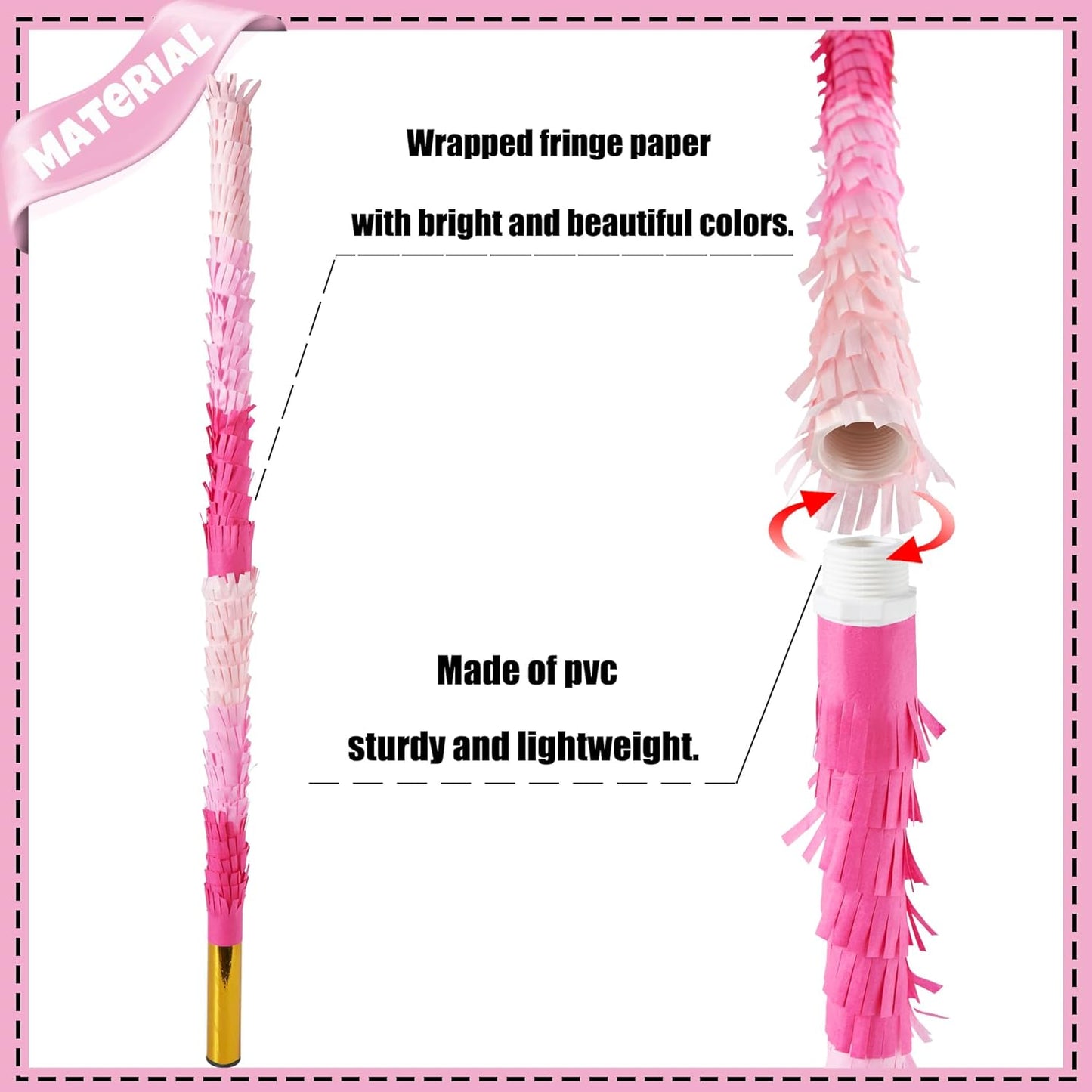 PCFING 30 Inch Piñata Stick Kit Blue Very Sturdy Will Not Break, Suitable for Boys Girls Adults Can Have Fun at Any Party