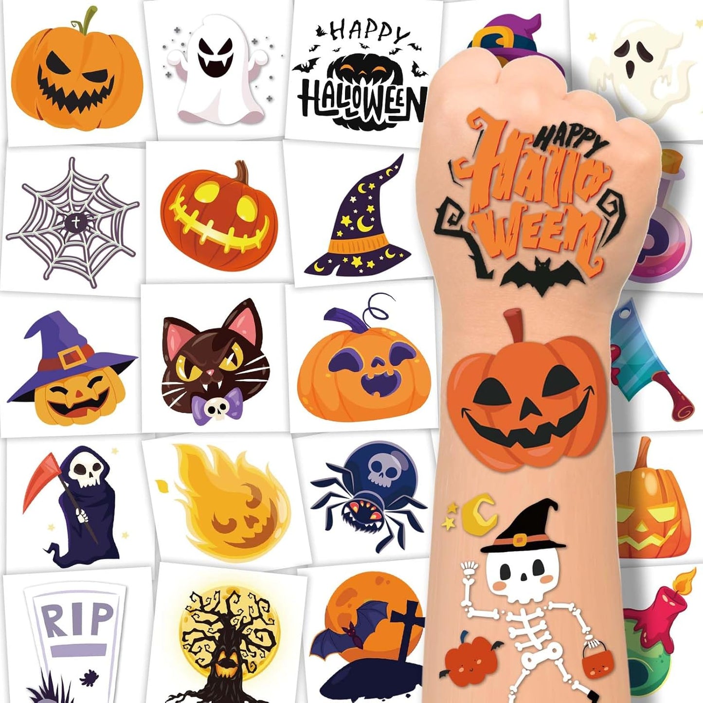 240 Pcs Summer Fruit Temporary Tattoos for Kids, Safety Waterproof Bulk Tattoos Stickers, Hawaiian Themed Tattoos Toys, Best Choice for Summer Party and Goody Bag Stuffers, 60 Different Designs