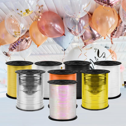 500 Yards Curling Ribbon,1/5 Inch Shiny Black Ribbon,Balloon String, Party Decoration,Ribbons for Florist Flower Bows for Graduation Supplies