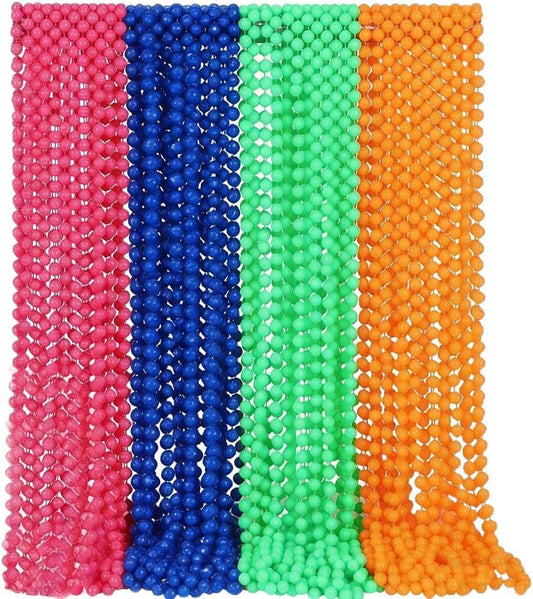 Tsangbaby 24 Pcs Glow in The Dark Bead Necklaces Bulk Luminous Beaded Necklaces for Party Carnival Costume Accessories & Parade Throws Party Favors Decorations Supplies