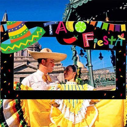 LaVenty Mexican Selfie Frame Props Photo Booth Props Fiesta Decorations Cinco De Mayo Party Decor