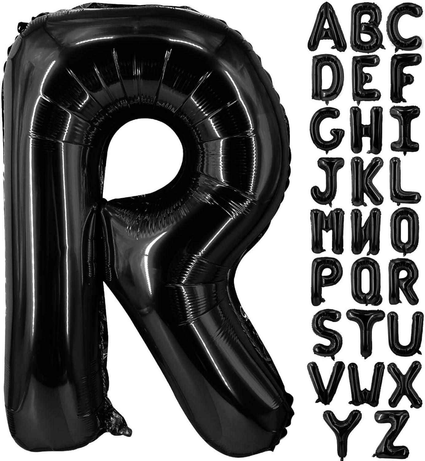 Lovoir 40 Inch Large Black Letter A Balloons Big Size Jumbo Mylar Foil Helium Balloon for Birthday Party Celebration Decorations Alphabet Black A