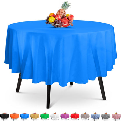 14 Pack Black 54 x 108 in. Rectangle Disposable Plastic Tablecloths - Smooth Decorative Covers for Parties, Weddings