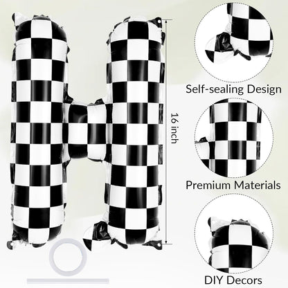 Happy Birthday Balloons Banner, Foil Balloon Personalized Name Letters Balloons Sign Birthday Party Decorations for Women Men Boys Girls Cream