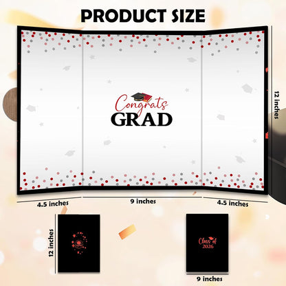 Class of 2026 Graduation Guest Book - 18''x 12'' Minimalist Graduation Signature Book - High School College Guest Book Alternative Signature Board Card - Grad Party Decor & Supplies-A05