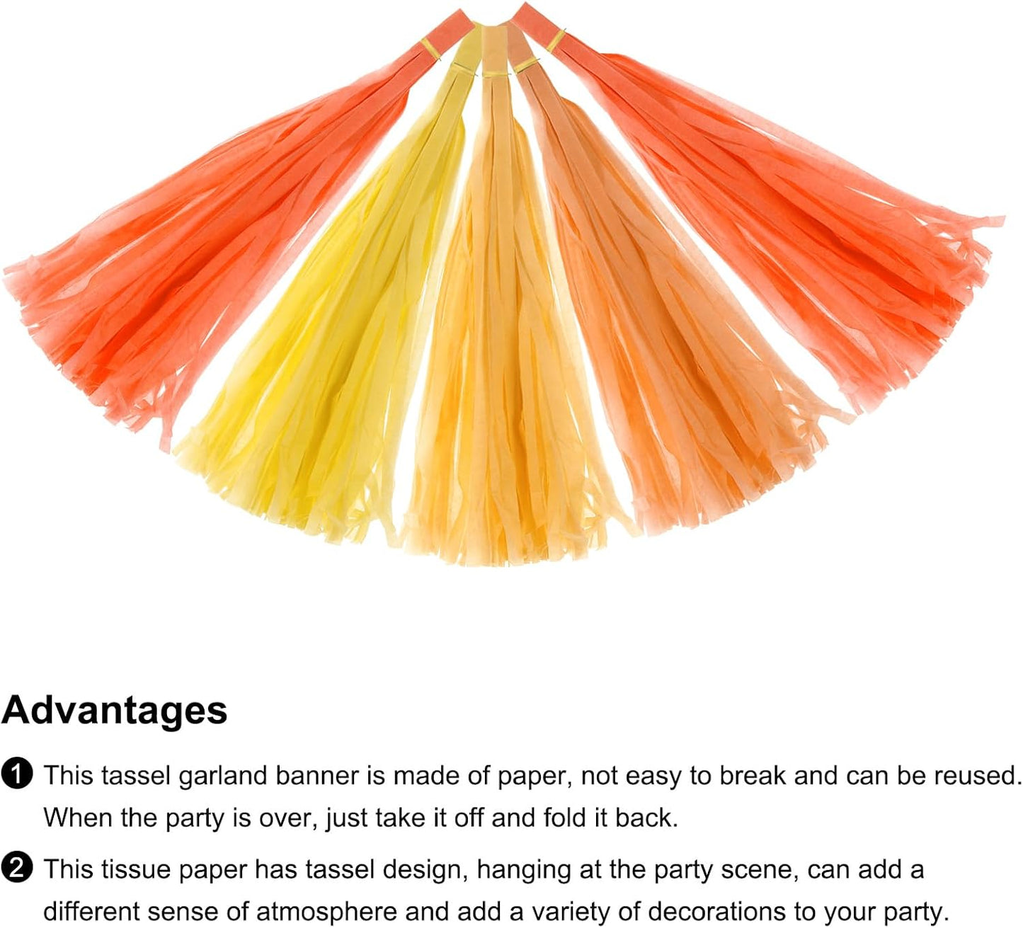MECCANIXITY 20Pcs Light Blue Tassel Garland Banner with Rope Tissue Paper Tassels Party DIY Kits for Anniversary Wedding Birthday Party