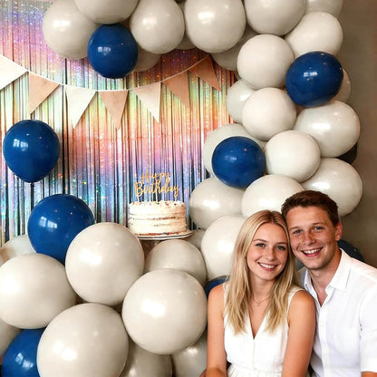 110pcs Black Balloon 12 inch, Black Latex Balloons for Birthday Party Baby Shower Wedding(with 2 Ribbons). - Colors B