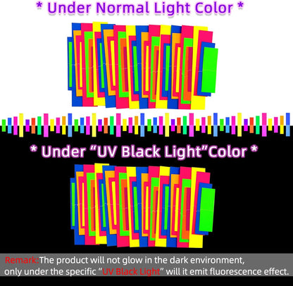 56 Pieces Rainbow Hanging Swirl Decorations Neon Swirl Streamers UV Neon Garland Ceiling Decorations Glow in The Dark Neon Party Supplies and Decorations Black Light Party Kit for Birthday Wedding