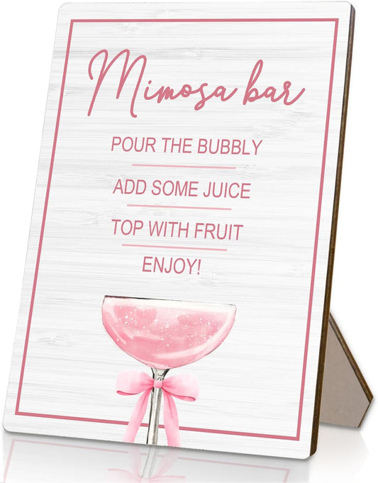 Engagement Party Sign, Engagement Welcome Wooden Stand Sign 5x7 Inch, Wedding Table Decorations, Wedding Bar Signs for Reception Ceremony Home Party Tabletop Desk Decorations