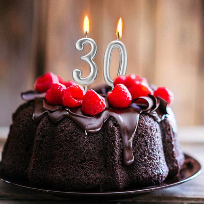 Beanlieve 10-Pieces Numeral Birthday Candles - Cake Numeral Candles Number 0-9 Glitter Cake Topper Decoration for Birthday,Wedding Anniversary,Party Celebration (Colourful)