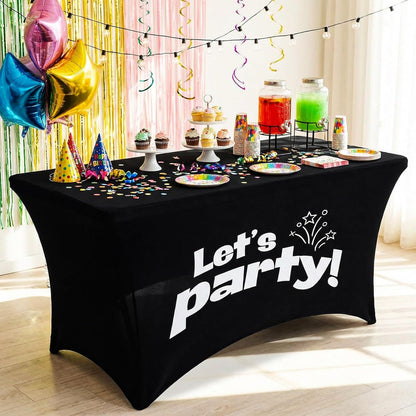 Gilprop Photo Booth Table Cloth Photo Booth Props Accessories Rectangle Tight Table Background for Indoor Outdoor Party Photography Decoration Graduation Wedding Birthday Bachelorette(Stylish,4ft)