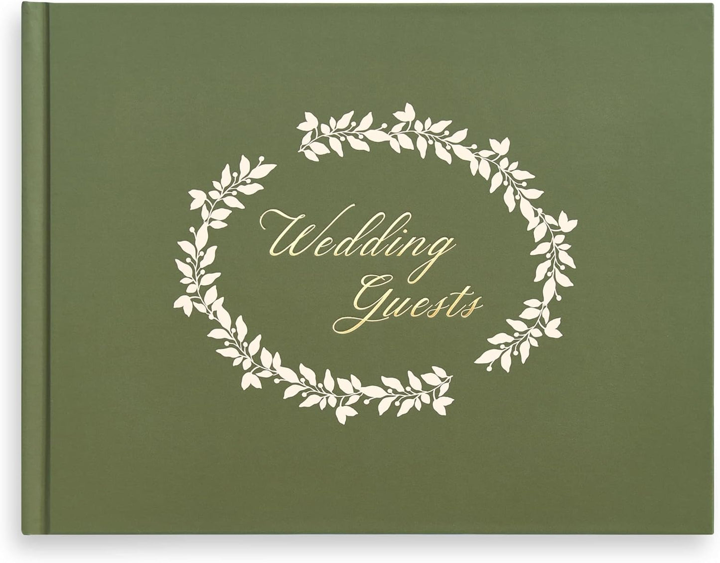 &And Per Se White Wedding Guest Book with Photo Spots – Elegant Hardcover Sign-in Book for Weddings, Baby Showers & Special Events – Blank & Lined Memory Keepsake Album