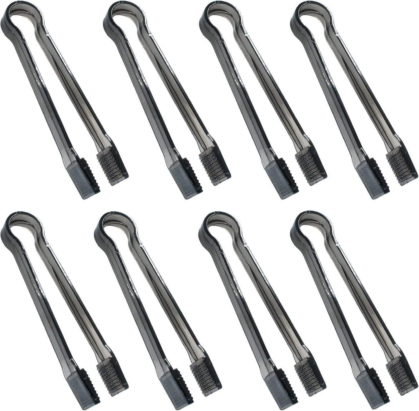 8 Pcs Plastic Buffet Serving Tongs, Mini Appetizers Tongs for Food(Clear)