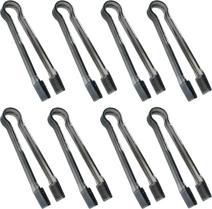 8 Pcs Plastic Buffet Serving Tongs, Mini Appetizers Tongs for Food(Clear)