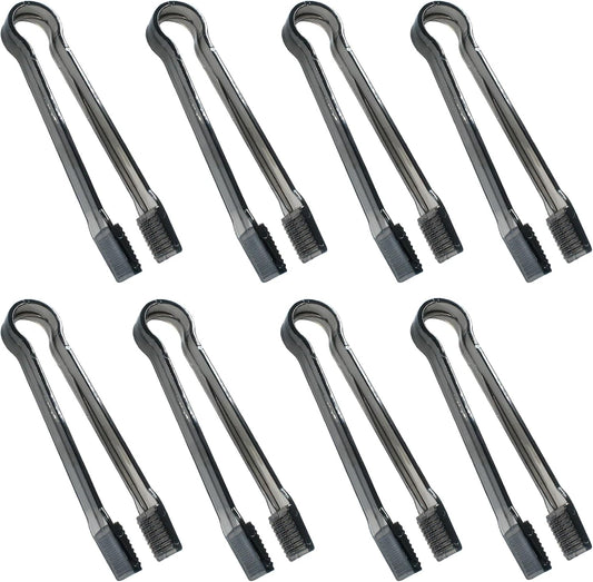 8 Pcs Plastic Buffet Serving Tongs, Mini Appetizers Tongs for Food(Clear)
