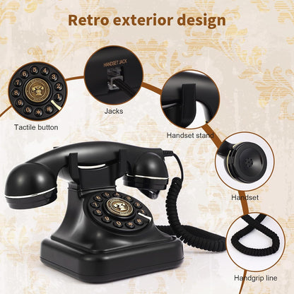 Audio Guest Book Wedding Phone, Audio Guest Book Record Customized Audio Messages Guest Book Alternatives Classic Retro Phone for Parties Birthdays Rentals Confessions Special Occasions